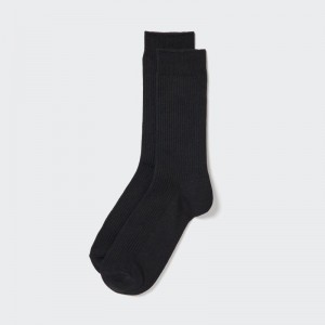 Men Uniqlo Colorful 50 Socks Black | 7832073