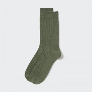 Men Uniqlo Colorful 50 Socks Green | 3258212