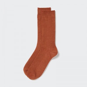 Men Uniqlo Colorful 50 Socks Orange | 8324971