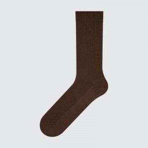 Women Uniqlo Colorful 50 Socks Brown | 2675340