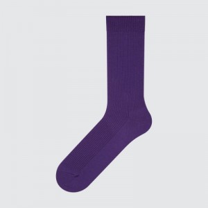 Women Uniqlo Colorful 50 Socks Purple | 3743189