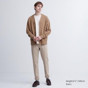 Women Uniqlo Ultra Stretch Color Jeans Beige | 8460167