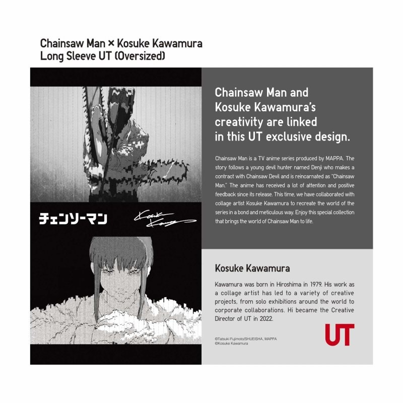 Men Uniqlo Chainsaw Man × Kosuke Kawamura Ut Long-sleeve Graphic T Shirts Grey | 750621