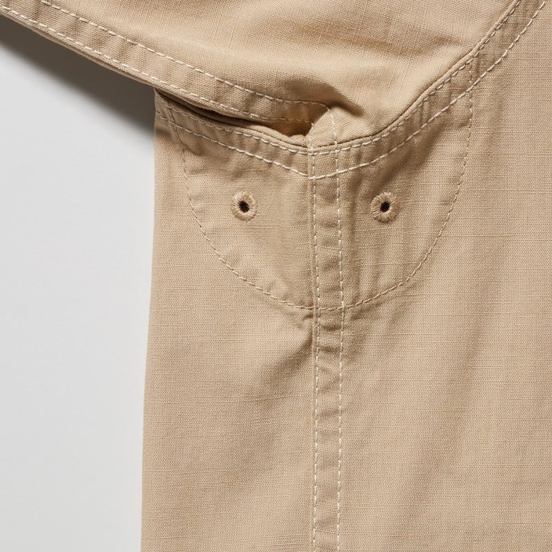 Men Uniqlo Cotton Parka Beige | 4378967