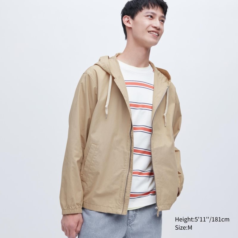Men Uniqlo Cotton Parka Beige | 4378967