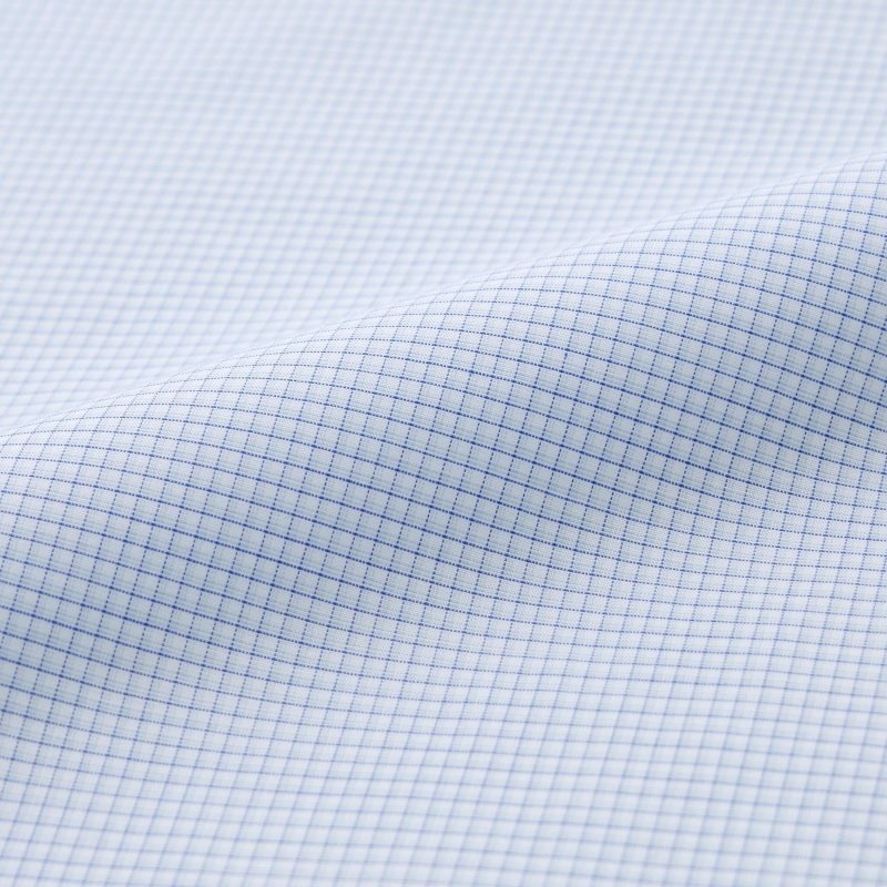 Men Uniqlo Easy Care Checked Stretch Slim-fit Long-sleeve Shirts Blue | 9856506