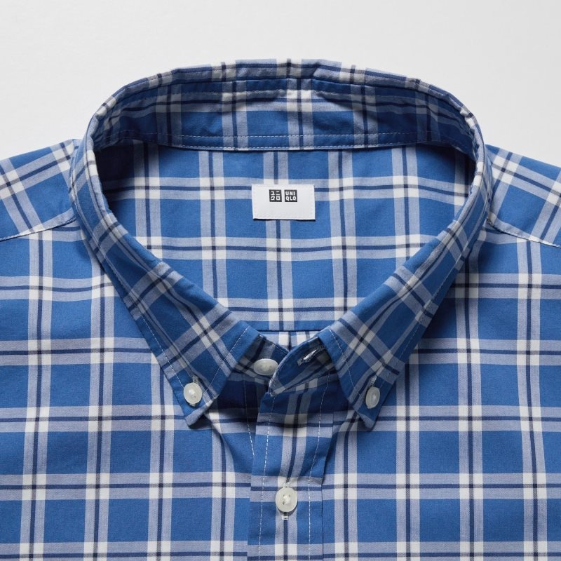 Men Uniqlo Extra Fine Cotton Broadcloth Long-sleeve Shirts Blue | 3973005