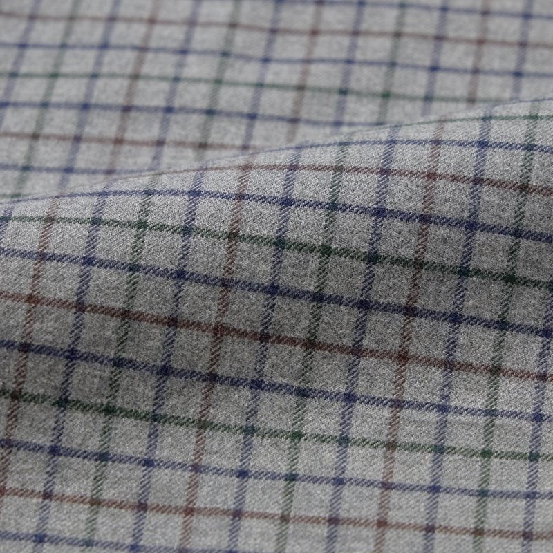 Men Uniqlo Flannel Checked Long-sleeve Shirts Grey | 2400815