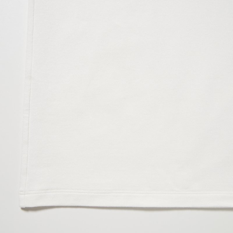 Men Uniqlo Heattech Cotton Crew Neck Extra Warm T Shirts White | 3894463