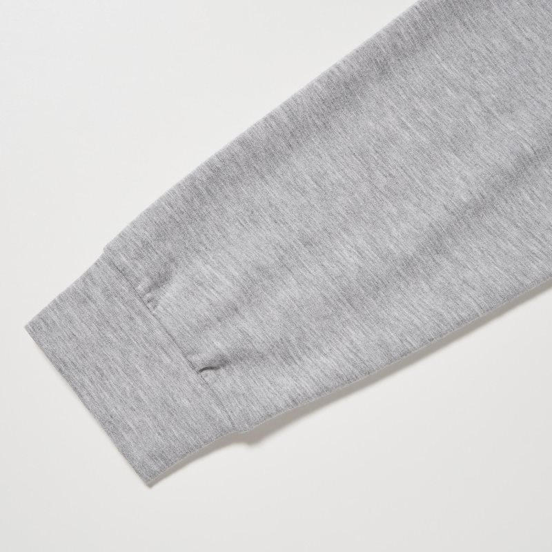 Men Uniqlo Heattech Cotton Crew Neck Extra Warm T Shirts Grey | 2517605