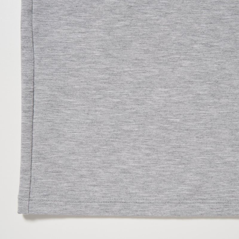 Men Uniqlo Heattech Cotton Crew Neck Extra Warm T Shirts Grey | 2517605