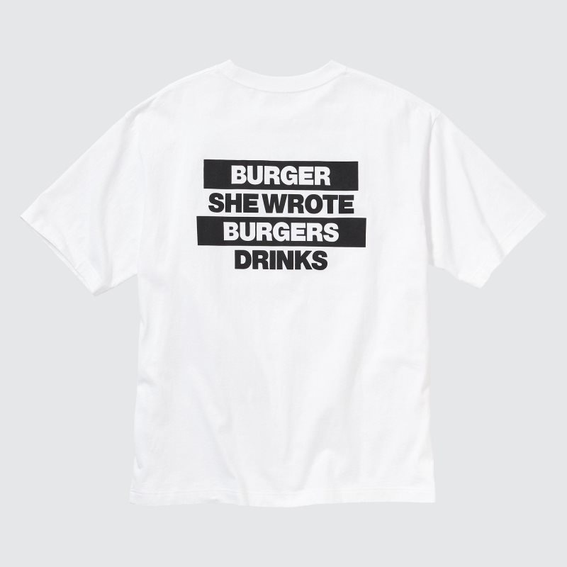 Men Uniqlo L.A. Eats Ut Oversized Short-sleeve Graphic Burger She Wrote T Shirts White | 9030963