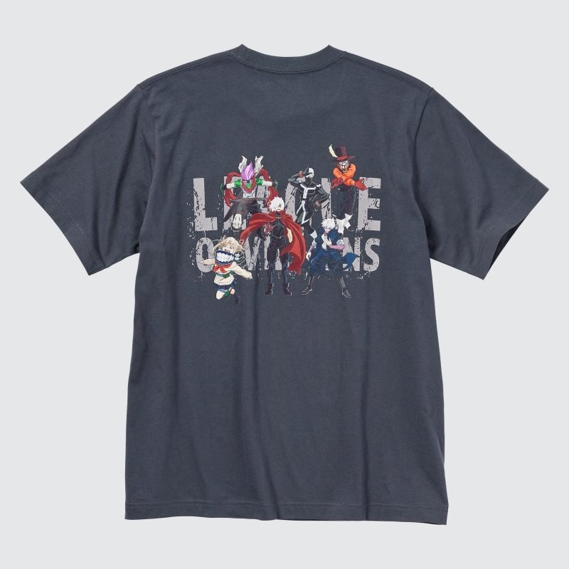 Men Uniqlo My Hero Academia Ut Short-sleeve Graphic T Shirts Grey | 8874487