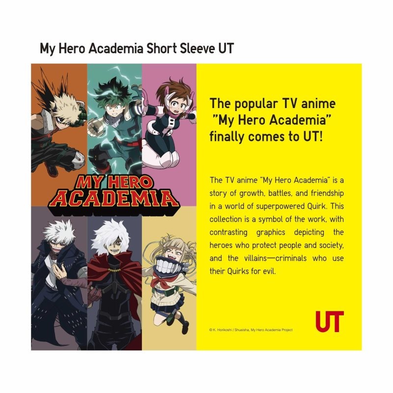 Men Uniqlo My Hero Academia Ut Short-sleeve Graphic T Shirts Grey | 8874487