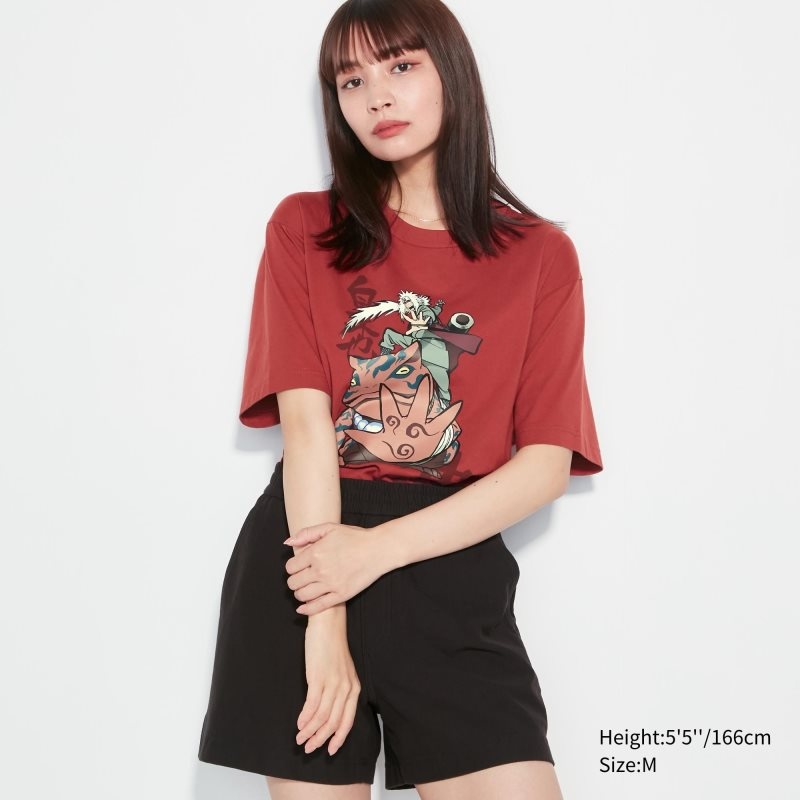 Men Uniqlo Naruto Ut Short-sleeve Graphic Jiraiya T Shirts Red | 7464275