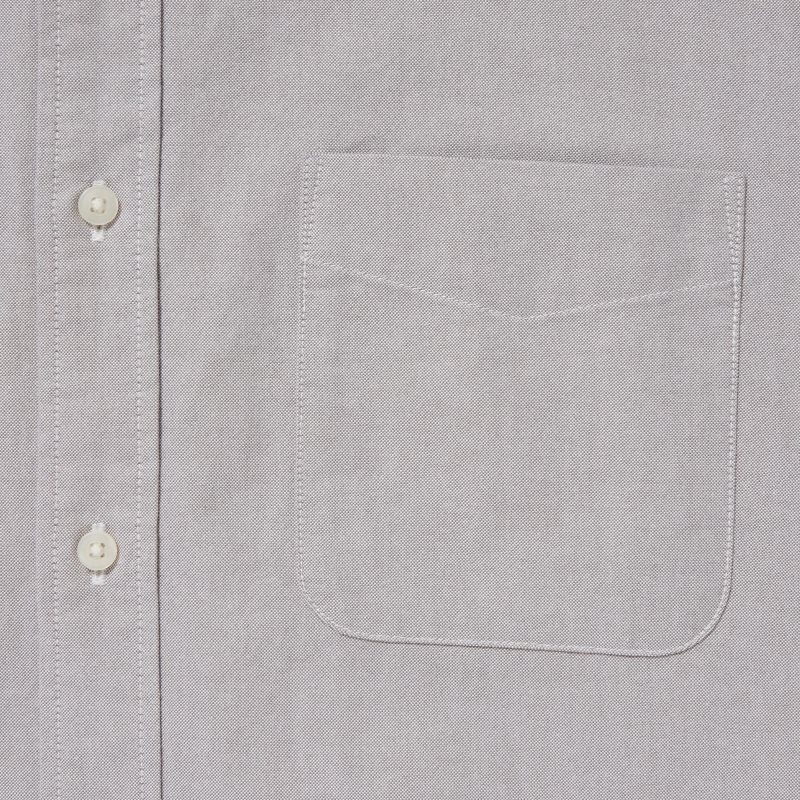 Men Uniqlo Oxford Slim-fit Long-sleeve Shirts Grey | 4672354