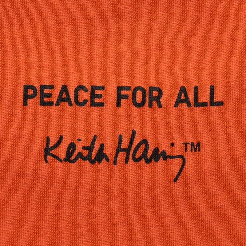 Men Uniqlo Peace For All Keith Haring Short-sleeve Graphic T Shirts Orange | 9824144