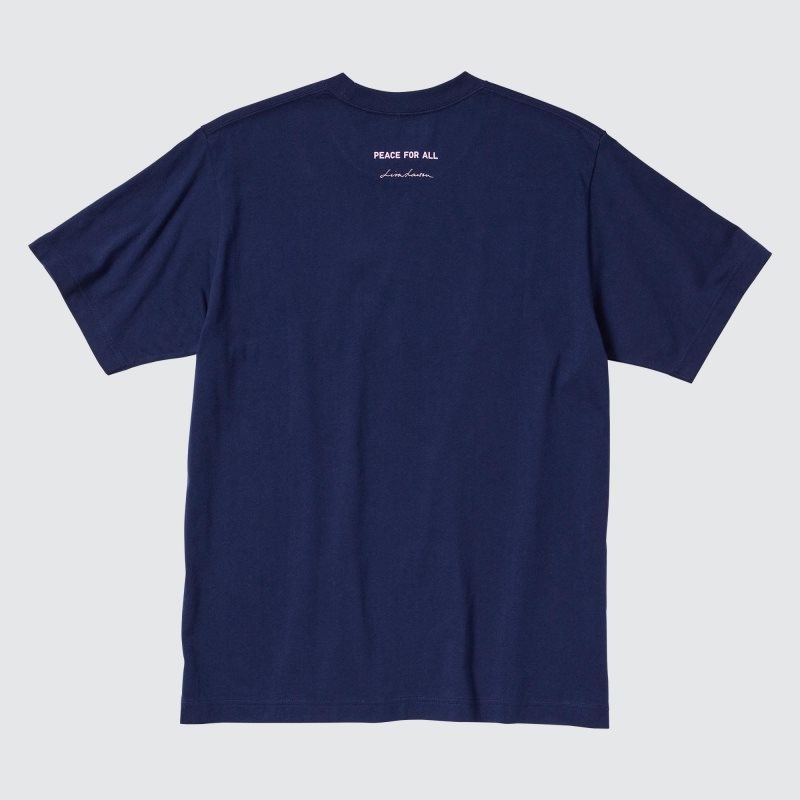 Men Uniqlo Peace For All Lisa Larson Short-sleeve Graphic T Shirts Navy | 7271539