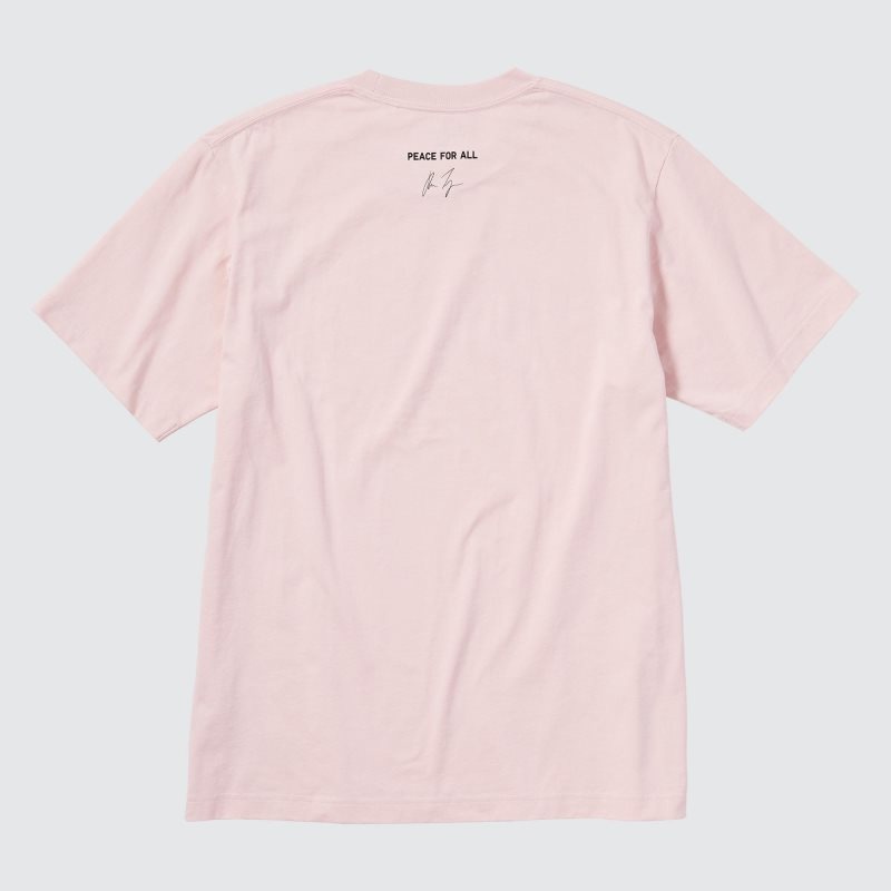 Men Uniqlo Peace For All Short-sleeve Graphic Hana Tajima T Shirts Pink | 3985930