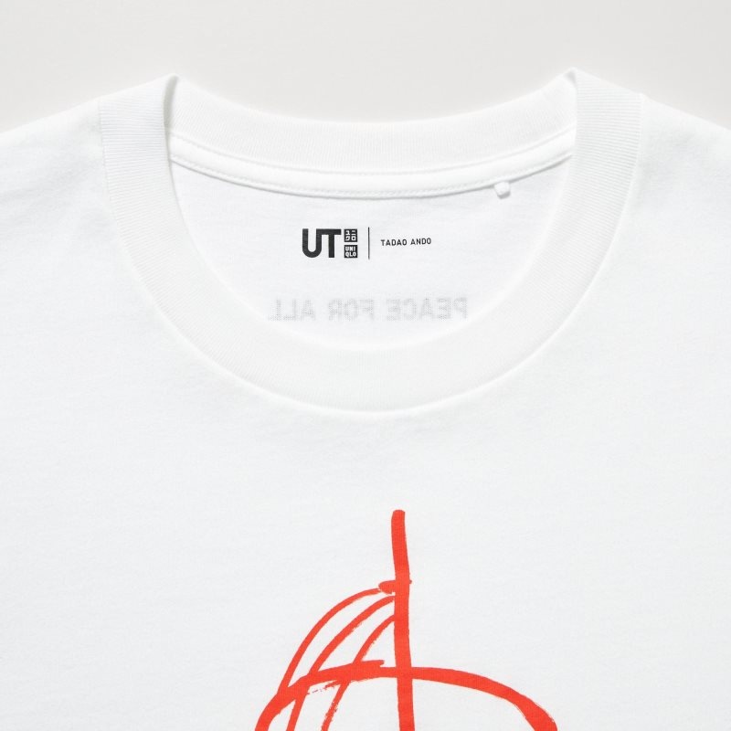 Men Uniqlo Peace For All Ut Tadao Ando Short-sleeve Graphic T Shirts White | 8443907