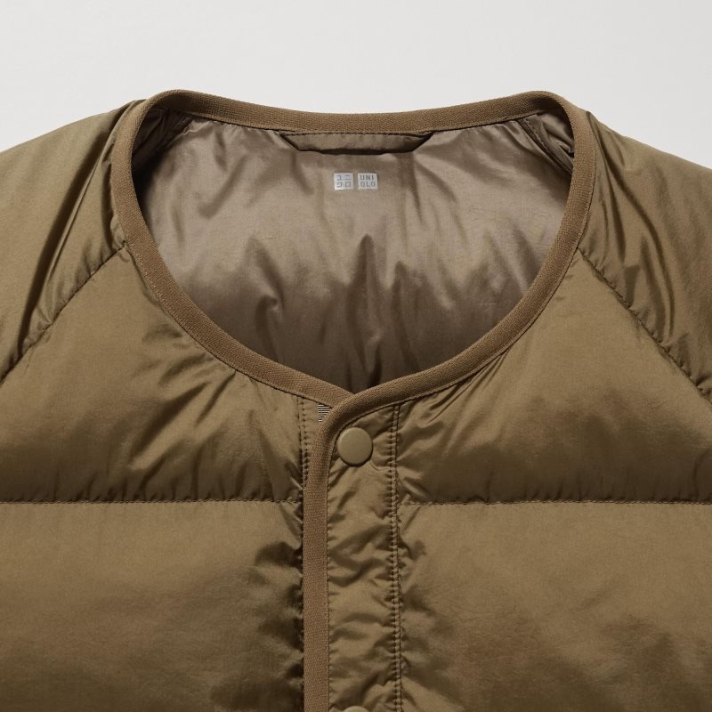Men Uniqlo Recycled Down Jackets Olive | 9930957