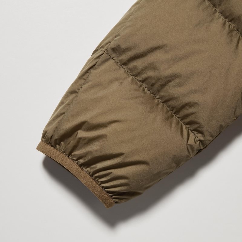 Men Uniqlo Recycled Down Jackets Olive | 9930957