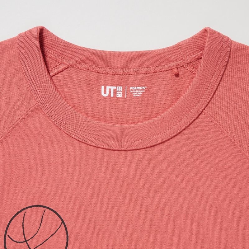 Men Uniqlo Retro Peanuts Ut Oversized Short-sleeve Graphic T Shirts Orange | 5628144
