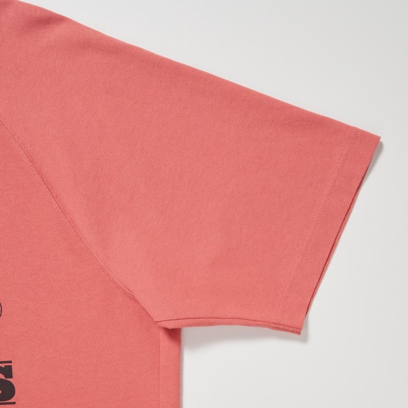 Men Uniqlo Retro Peanuts Ut Oversized Short-sleeve Graphic T Shirts Orange | 5628144