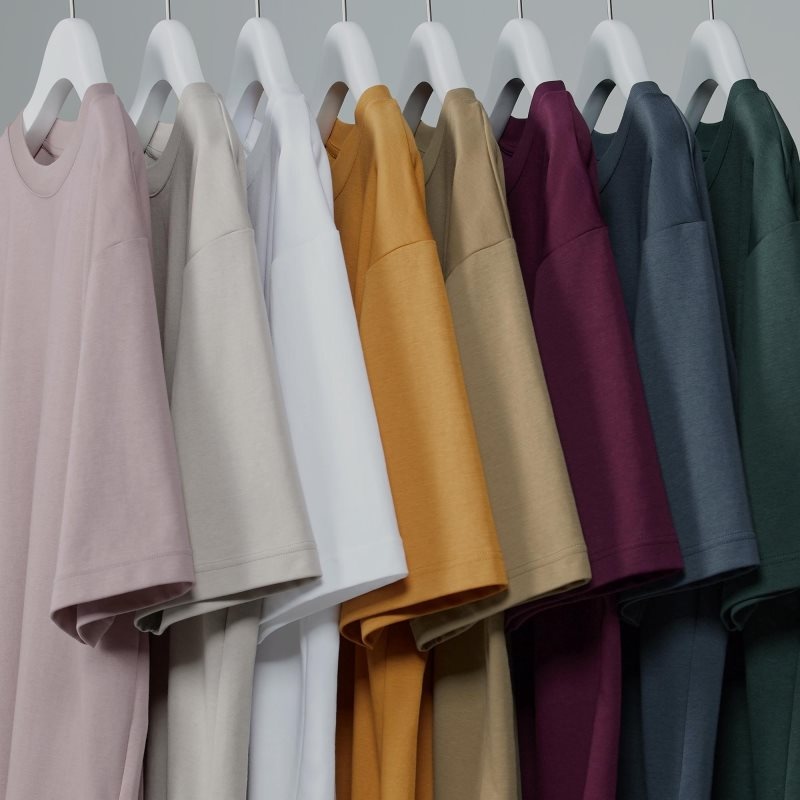 Men Uniqlo U AIRism Cotton Oversized Crew Neck Half-Sleeve T Shirts Pink | 6288670