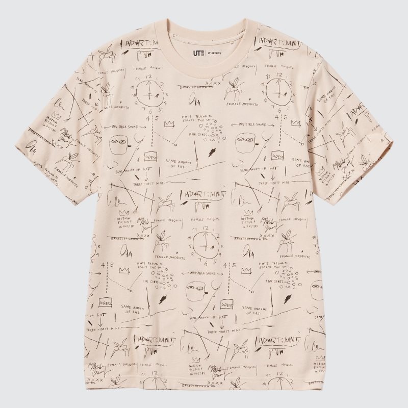 Men Uniqlo Ut Archive Ut Short Sleeve Graphic Jean-michel Basquiat T Shirts Beige | 3635410
