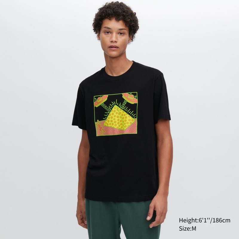 Men Uniqlo Ut Archive Ut Short Sleeve Graphic Keith Haring T Shirts Black | 4167291