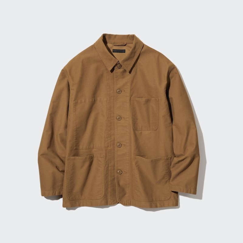Men Uniqlo Utility Jackets Olive | 4986930