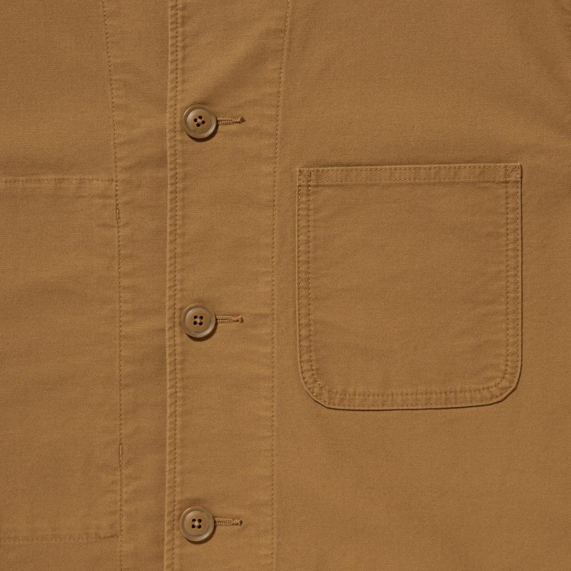 Men Uniqlo Utility Jackets Olive | 4986930