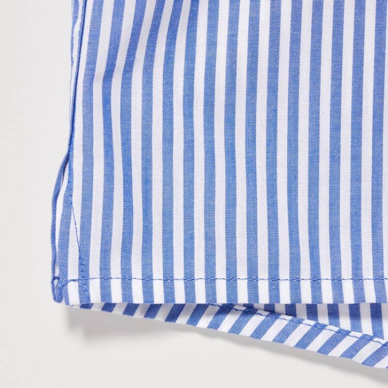 Men Uniqlo Woven Striped Boxer Underwear Blue | 9674126