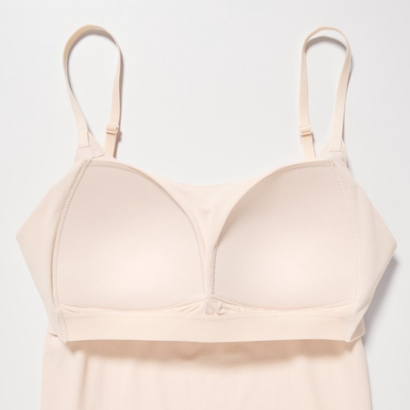 Women Uniqlo AIRism Camisole Tank Top Pink | 5387236