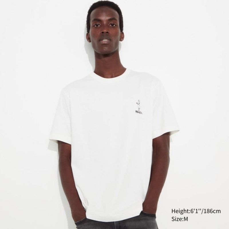 Women Uniqlo Attack on Titan UT Short Sleeve T Shirts White | 429439