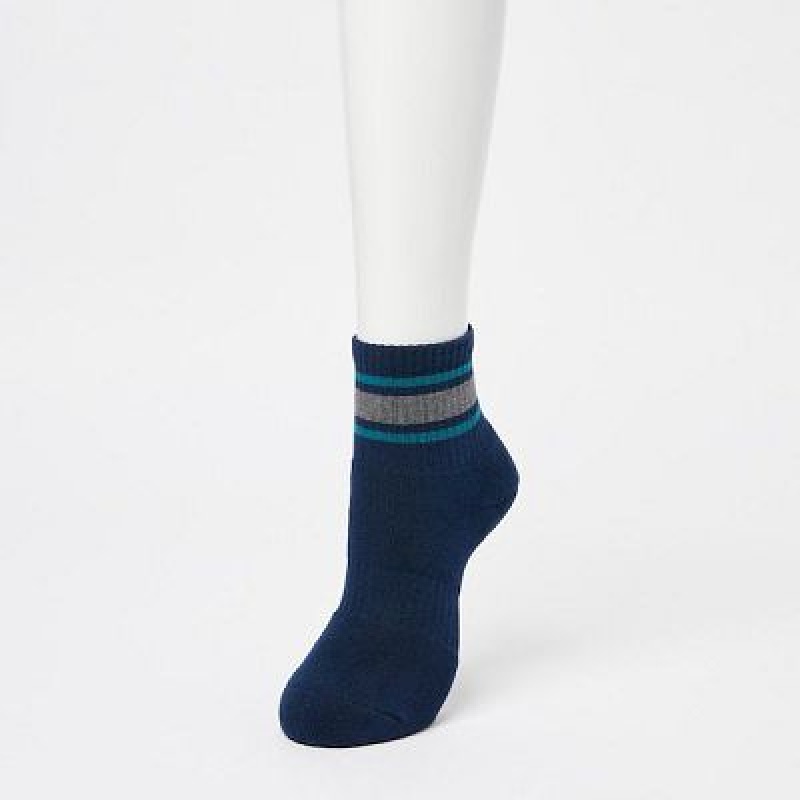 Women Uniqlo Crew Pile Lined (3 Pairs) Socks White | 7418724