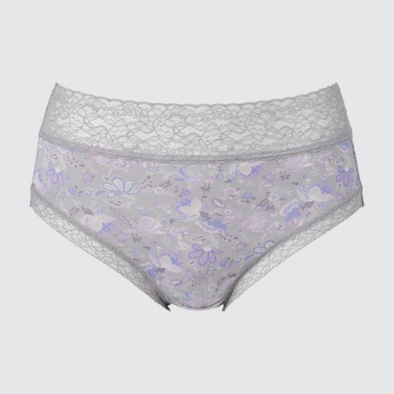 Women Uniqlo High-Rise Briefs Grey | 9897586
