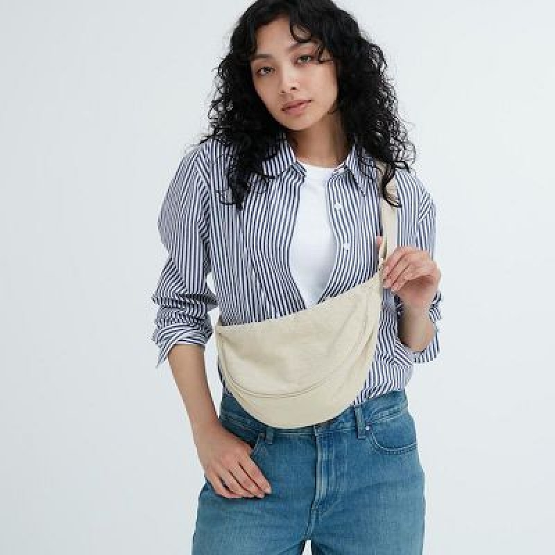 Women Uniqlo Round Mini Crossbody Bags White | 273646
