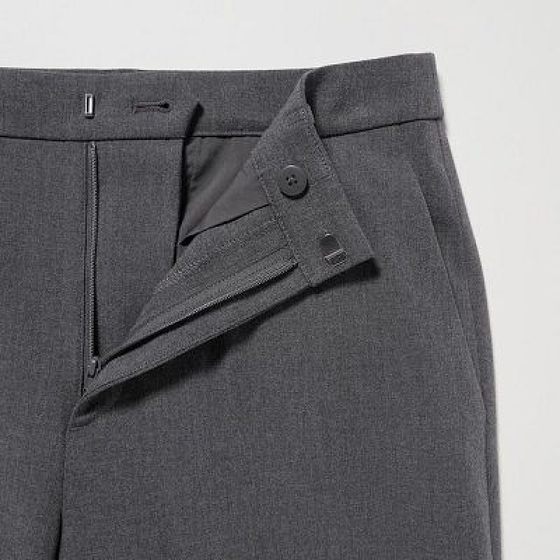 Women Uniqlo Smart Ankle (2-Way Stretch, Tall) Pants Grey | 8570532
