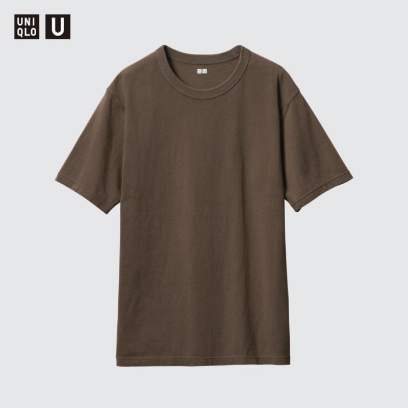 Women Uniqlo U Crew Neck Short-sleeve T Shirts Red | 849261