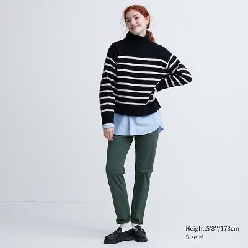 Women Uniqlo Ultra Stretch Color Jeans Black | 1878437